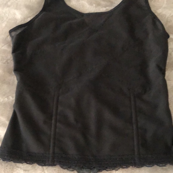Corset black top with zipper good condition fits small medium - Picture 7 of 9